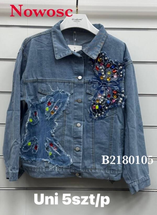 Kurtki damskie jeansy Roz Standard, 1 Kolor Paczka 5 szt