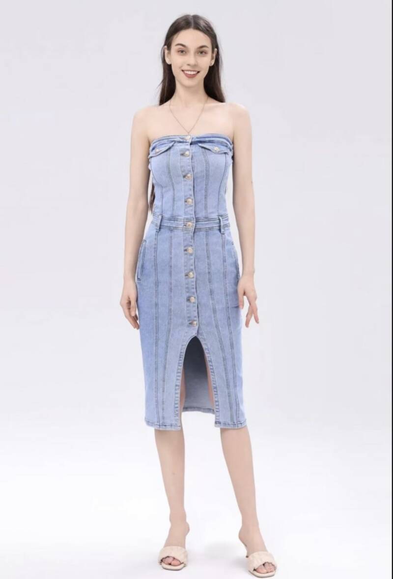 Sukienki damskie jeansy Roz XS-XL, 1 Kolor Paczka 10 szt