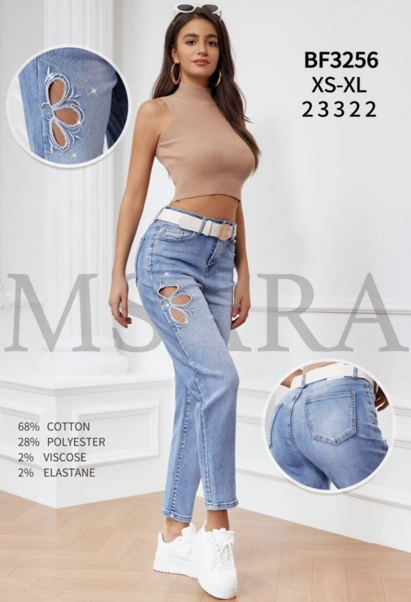 Spondnie damskie jeansy Roz XS-XL, 1 Kolor Paczka 12 szt 1