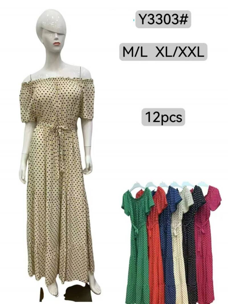 Sukienki damskie Roz M/L-XL/2XL, Mix Kolor Paczka 12 szt