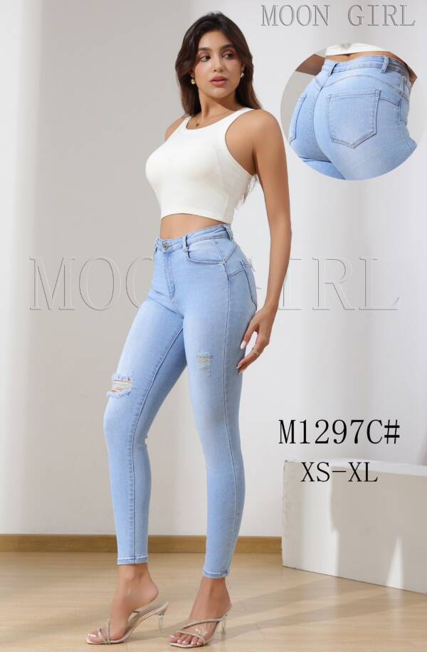 Spondnie damskie jeansy Roz XS-XL, 1 Kolor Paczka 10 szt