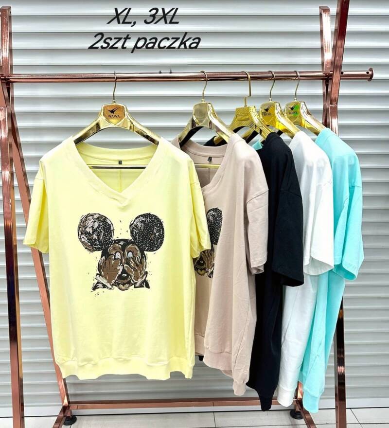 Bluzki damskie (Turecki produkt) Roz XL-3XL, Mix Kolor Paczka 2 szt