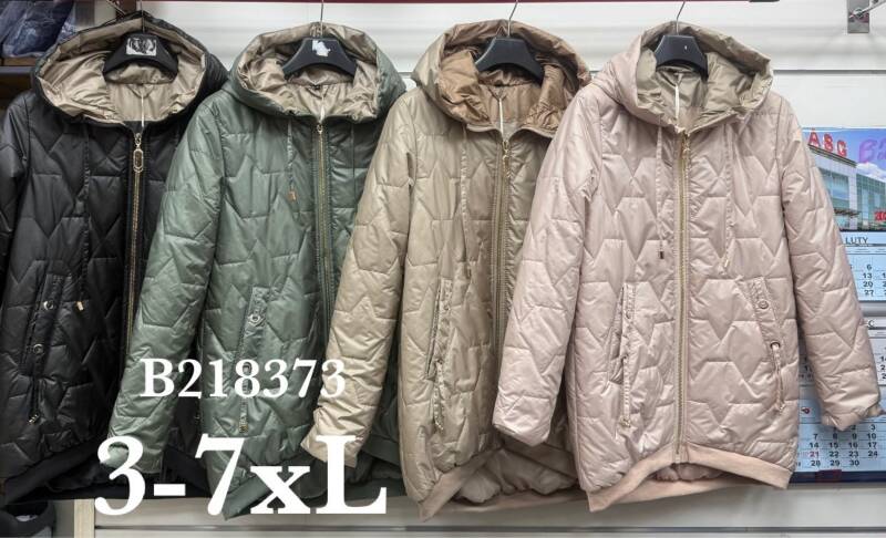Kurtki damskie cienki Roz 3XL-7XL, 1 Kolor Paczka 5 szt