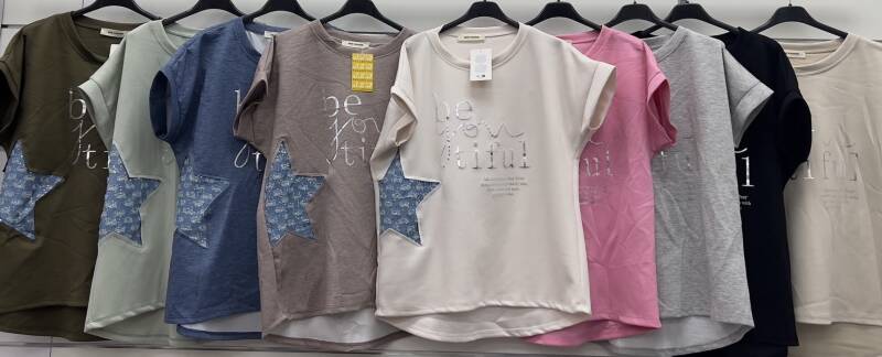 Bluzki damskie (Włoskie produkt) Roz Standard, Mix Kolor Paczka 5 szt