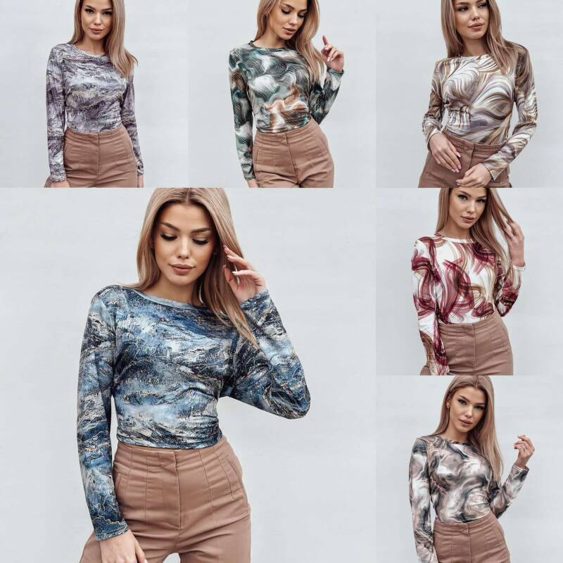 Bluzka damskie (Polska produkt) Roz 38-46. Mix Kolor Paczka 5 szt