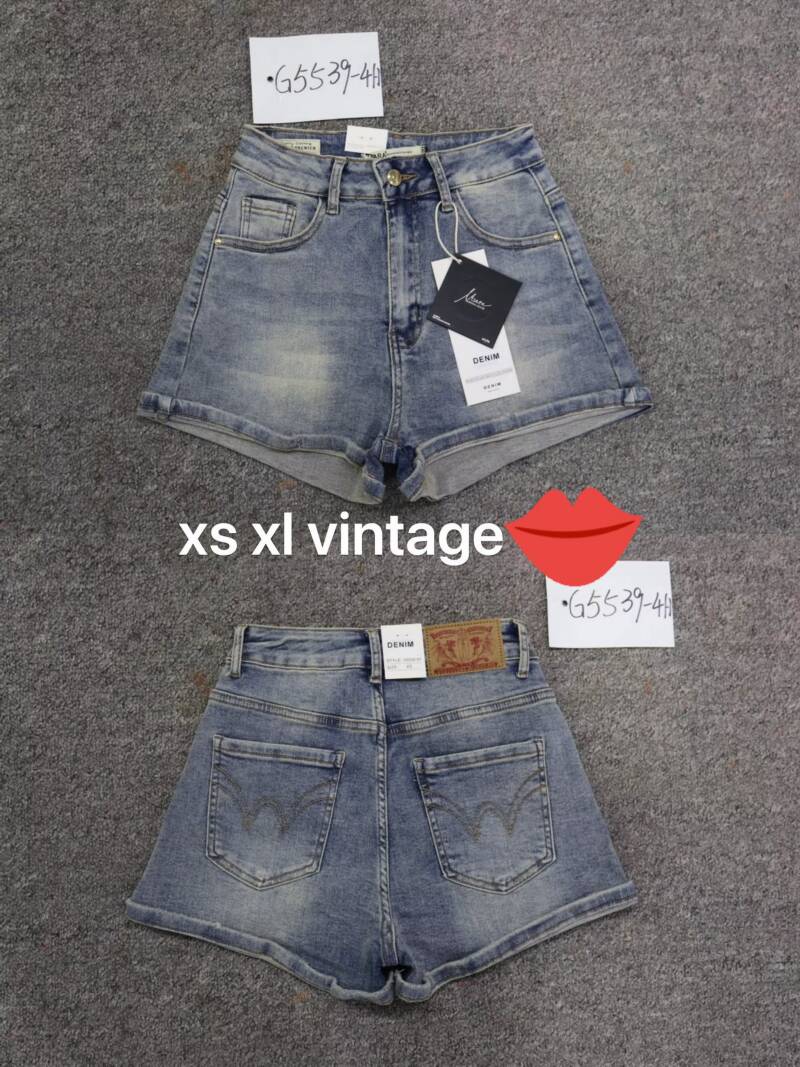 Szorty damskie jeansy Roz XS-XL, 1 Kolor Paczka 10 szt