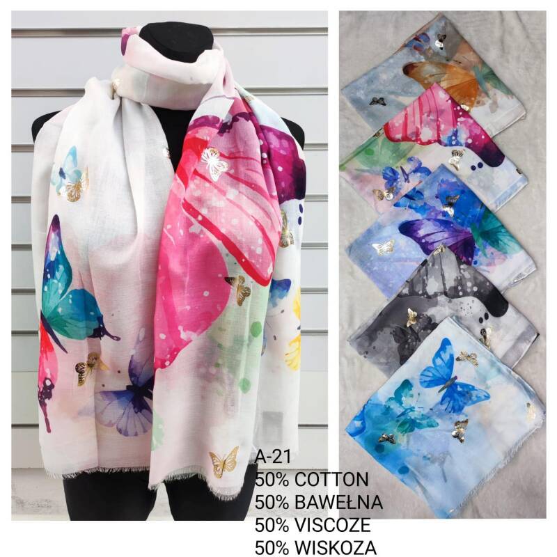 Szaliki damskie Roz Standard, Mix Kolor Paczka 12 szt