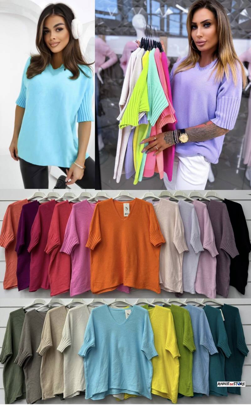 Bluzka damskie (Włoskie produkt) Roz Standard, Mix Kolor Paczka 5 szt