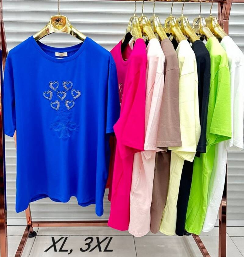 Bluzki damskie (Turecki produkt) Roz XL-3XL, Mix Kolor Paczka 2 szt