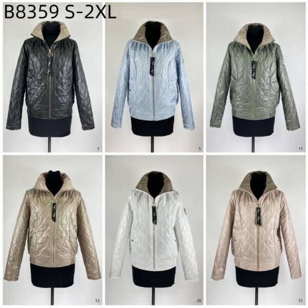 Kurtki damskie cienki Roz S-2XL, 1 Kolor Paczka 5 szt