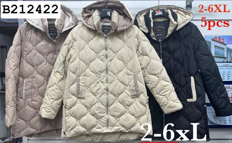 Kurtki damskie cienki Roz 2X-6XL, 1 Kolor Paczka 5 szt