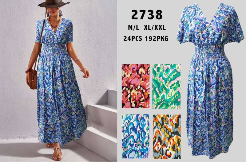 Sukienki damskie Roz M/L-XL/2XL, Mix Kolor Paczka 12 szt 1