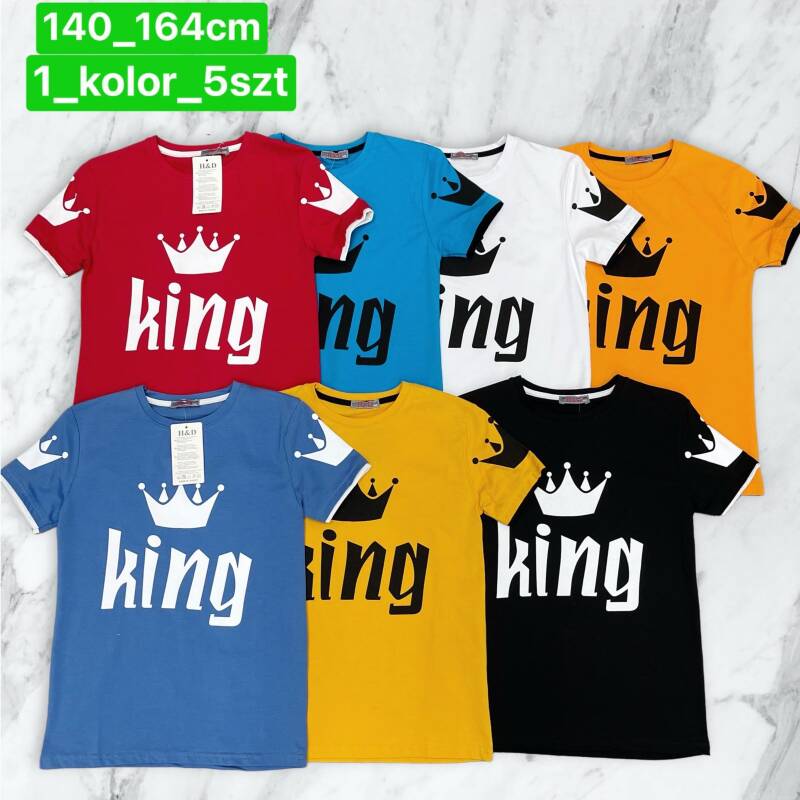 Bluzka chłopięca Roz 140-164. 1 kolor Paczka 5 szt . 1