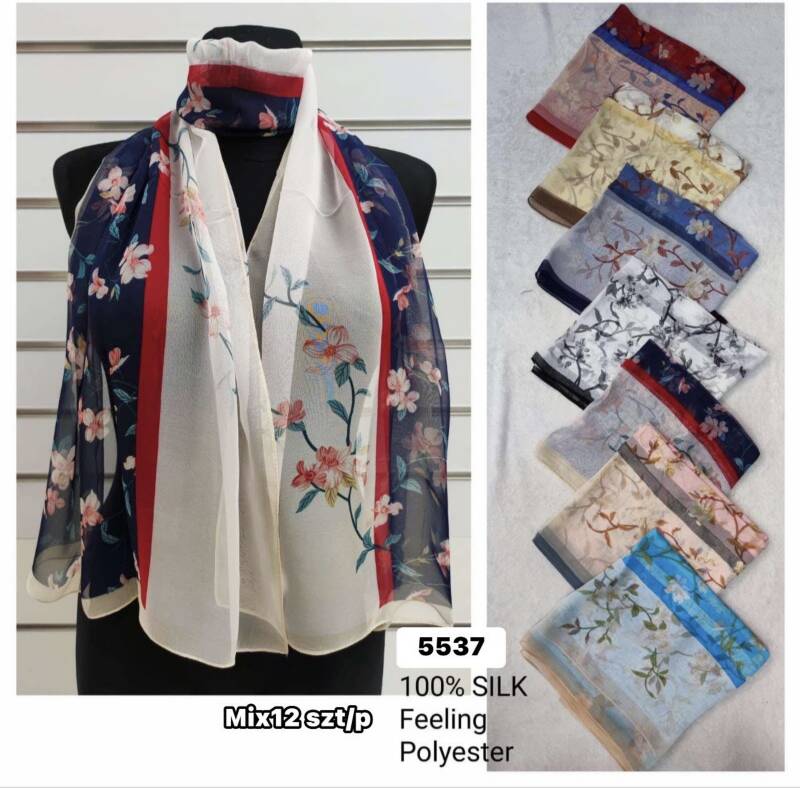 Szaliki damskie Roz Standard, Mix Kolor Paczka 12 szt