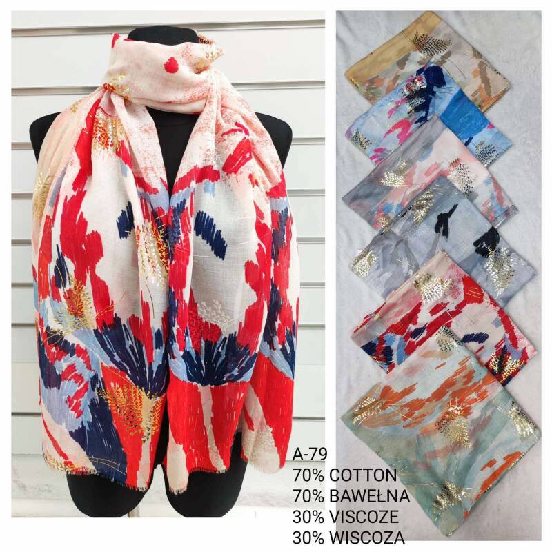 Szaliki damskie Roz Standard, Mix Kolor Paczka 12 szt