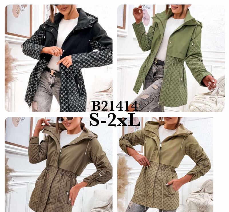 Kurtki damskie cienki Roz S-2XL, 1 Kolor Paczka 5 szt