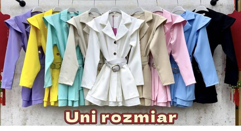 Płaszcze damskie (Włoskie produkt) Roz Standard, Mix Kolor Paczka 5 szt