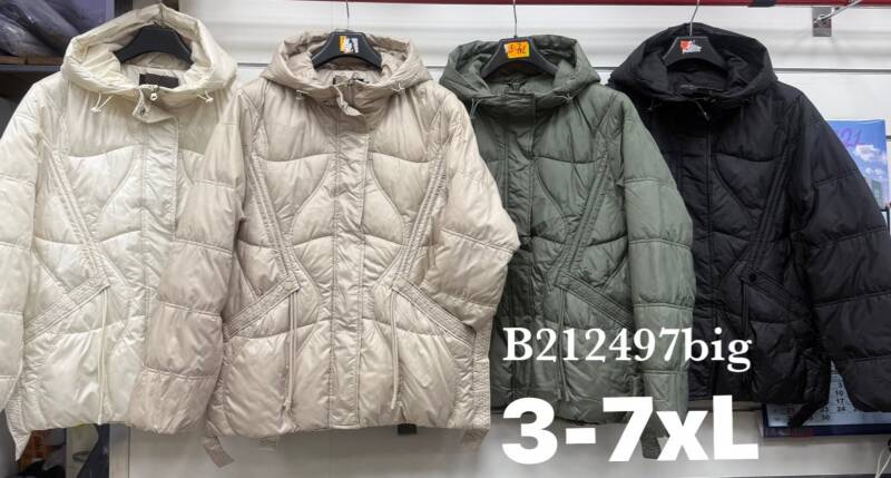 Kurtki damskie cienki Roz 3XL-7XL, 1 Kolor Paczka 5 szt