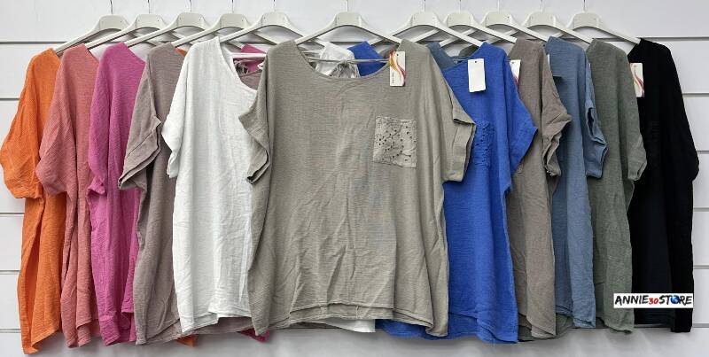 Bluzka damskie (Włoskie produkt) Roz Standard, Mix Kolor Paczka 5 szt