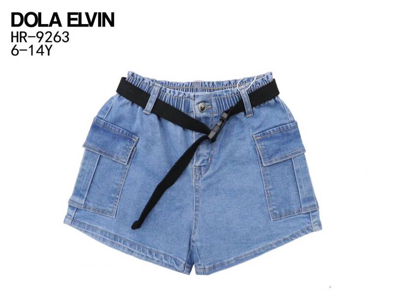 Szorty dziewczęcy jeans. Roz 6-14. 1 Kolor Paczka 5 szt