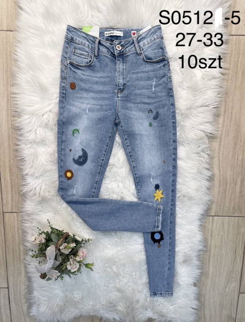 Spondnie damskie jeansy Roz 27-33, 1 Kolor Paczka 10 szt