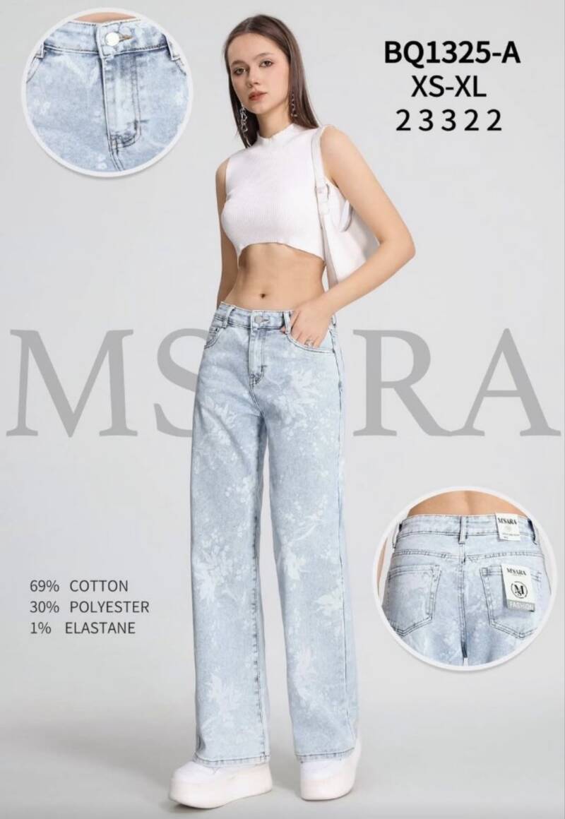 Spondnie damskie jeansy Roz XS-XL, 1 Kolor Paczka 12 szt