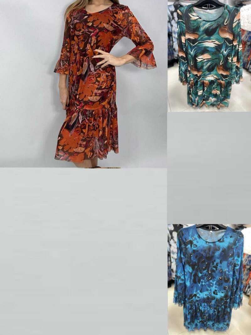 Sukienki damskie (Polska produkt) Roz 42-48 Mix Kolor Paczka 5 szt