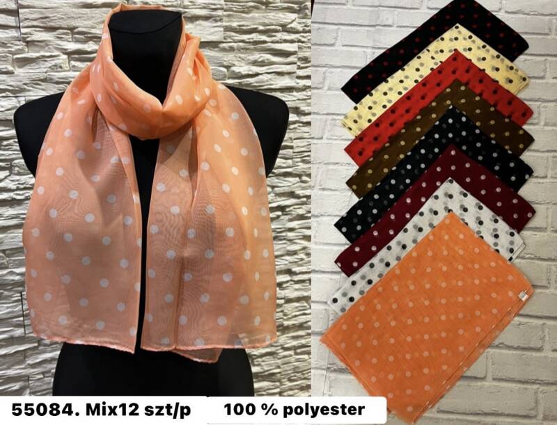 Szaliki damskie Roz Standard, Mix Kolor Paczka 12 szt 1