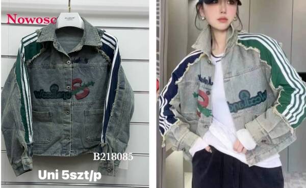 Kurtki damskie jeansy Roz Standard, 1 Kolor Paczka 5 szt