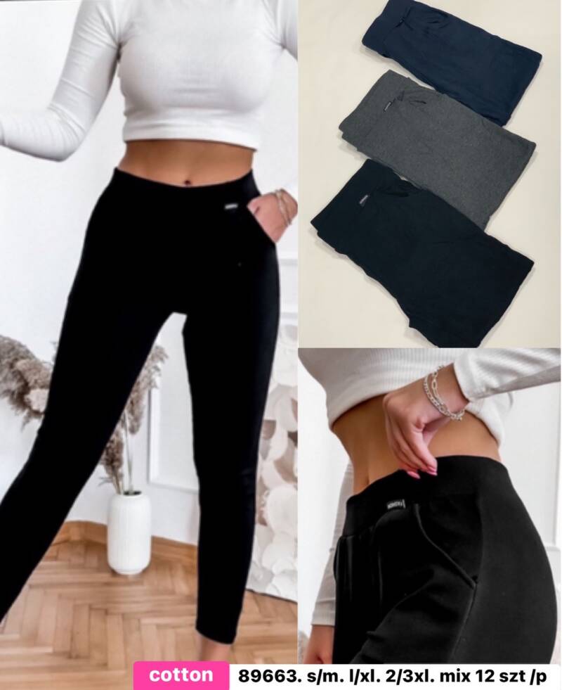 Leginsy damskie Roz S-3XL, Mix Kolor Paczka 12 szt 1