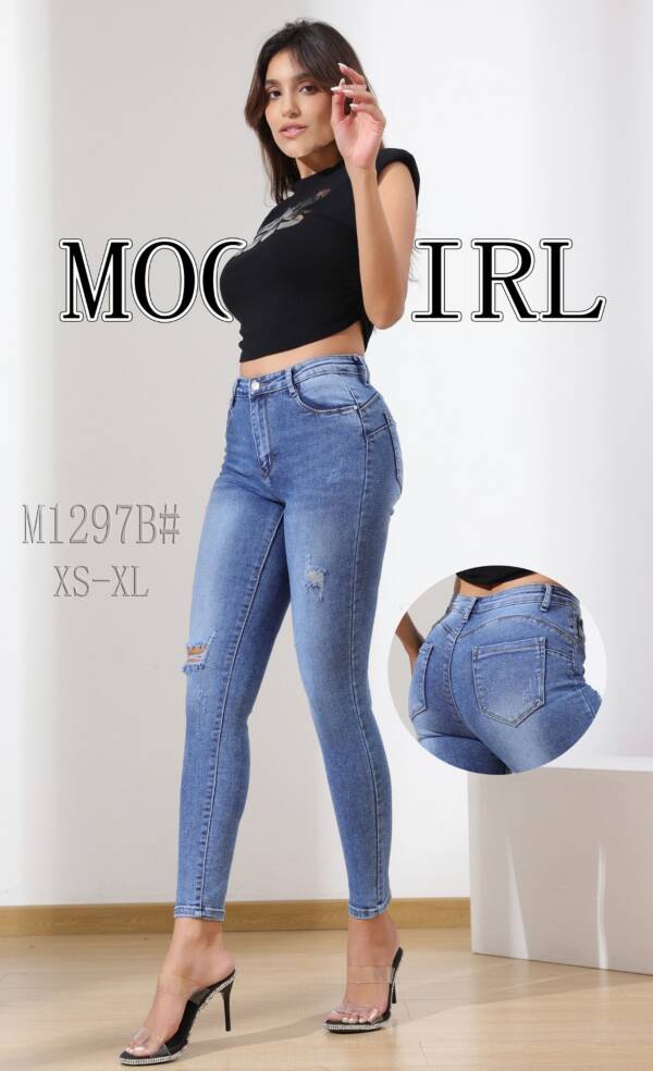 Spondnie damskie jeansy Roz XS-XL, 1 Kolor Paczka 10 szt