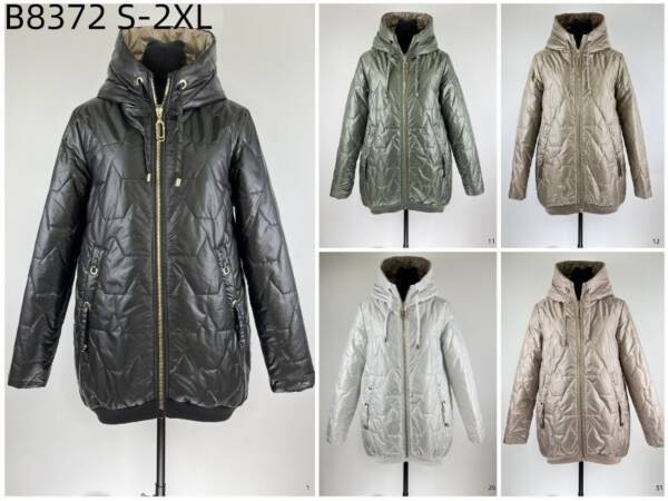 Kurtki damskie cienki Roz S-2XL, 1 Kolor Paczka 5 szt