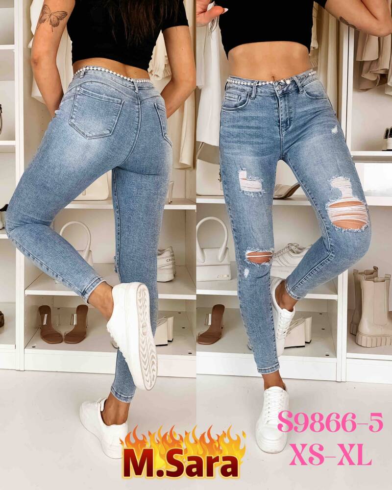 Spondnie damskie jeansy Roz XS-XL, 1 Kolor Paczka 10 szt 1