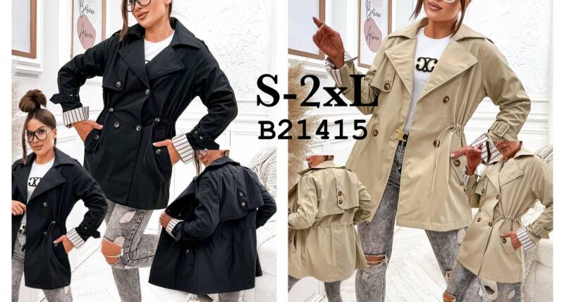 Kurtki damskie cienki Roz S-2XL, 1 Kolor Paczka 5 szt