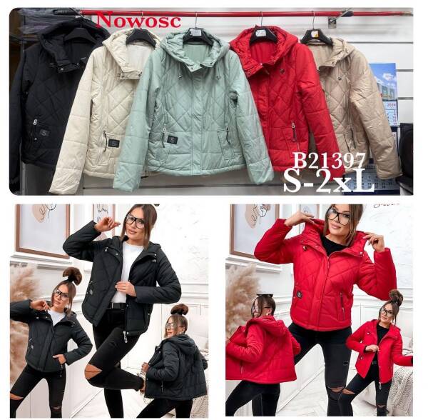 Kurtki damskie cienki Roz S-2XL, 1 Kolor Paczka 5 szt