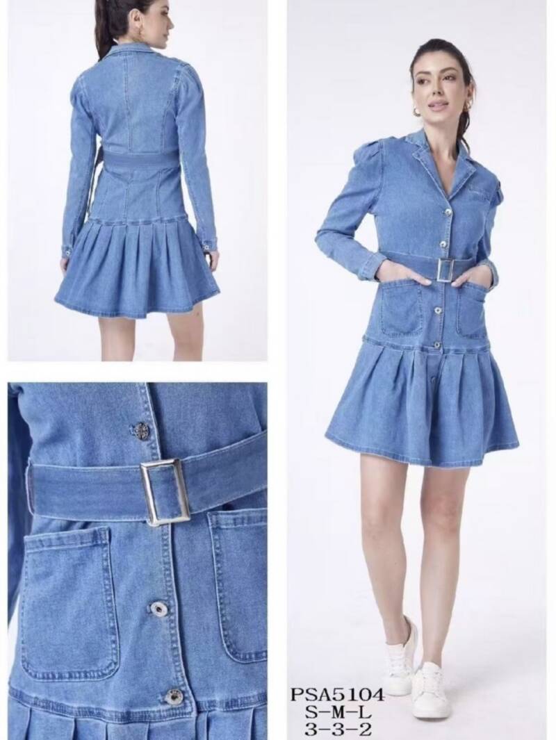 Sukienki damskie jeansy Roz S-M-L, 1 Kolor Paczka 8 szt