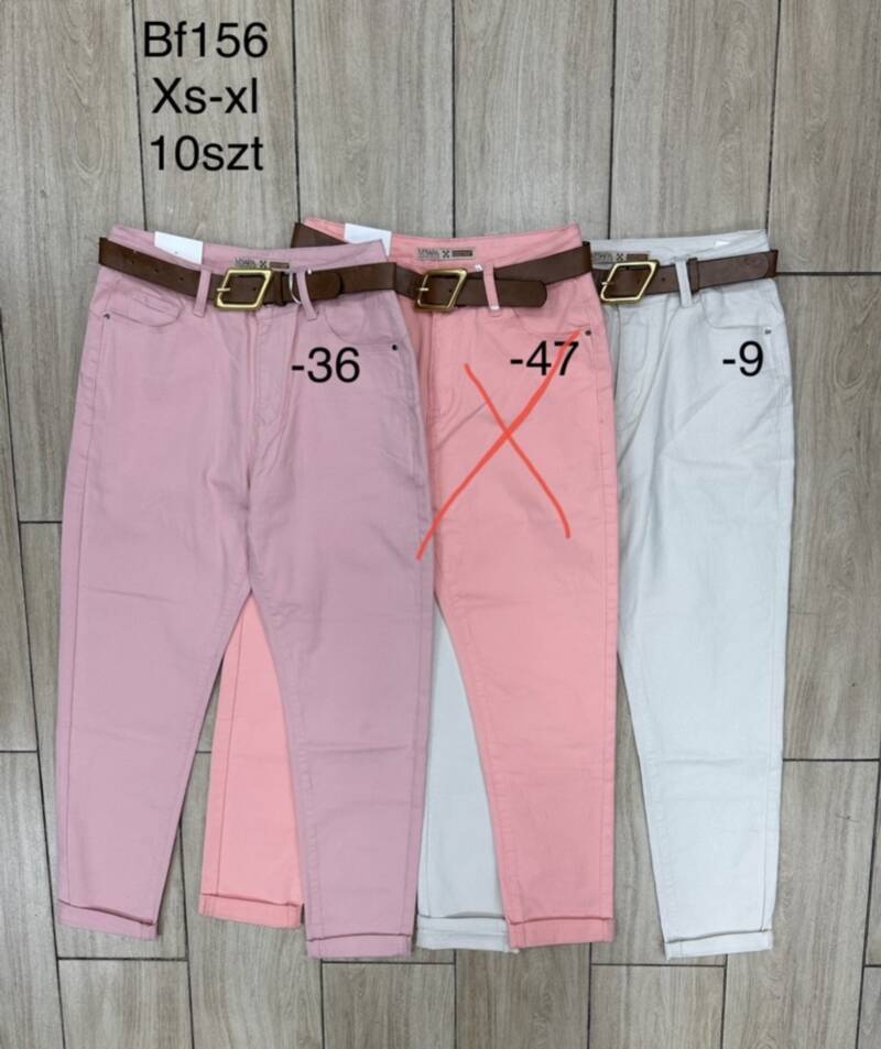 Spodnie damskie jeansy Roz XS-XL, 1 Kolor Paczka 10 szt 1