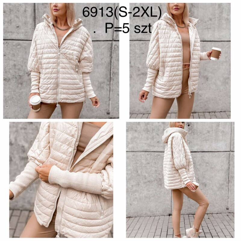 Kurtki damskie cienki Roz S-2XL, 1 Kolor Paczka 5 szt