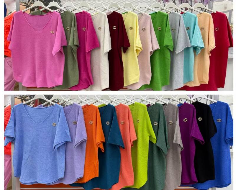 Bluzki damskie (Włoskie produkt) Roz Standard, Mix Kolor Paczka 5 szt