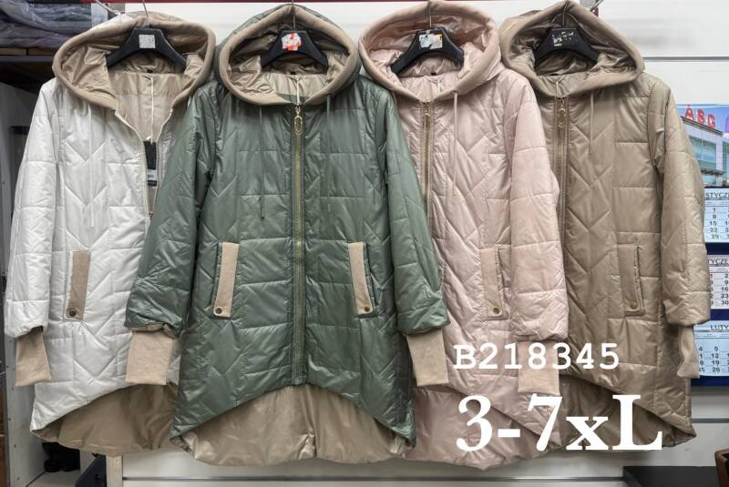 Kurtki damskie cienki Roz 3XL-7XL, 1 Kolor Paczka 5 szt 1