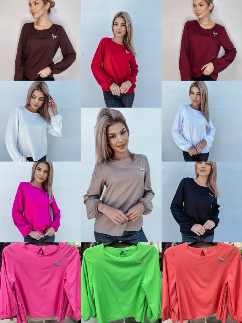 Bluzka damskie (Polska produkt) Roz 38-46. Mix Kolor Paczka 5 szt