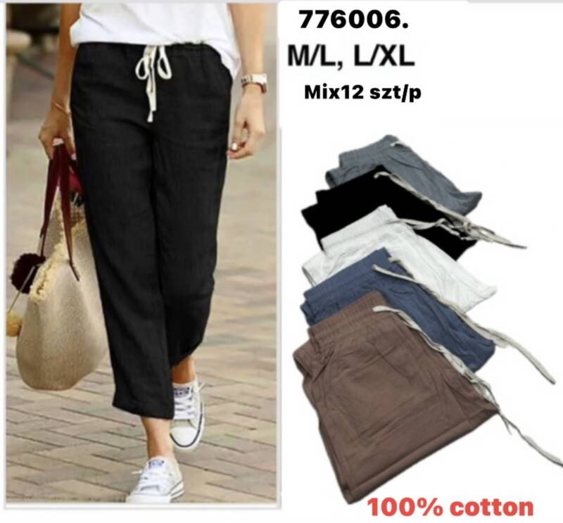 Spodnie damskie Roz M-XL, Mix Kolor Paczka 12 szt 1