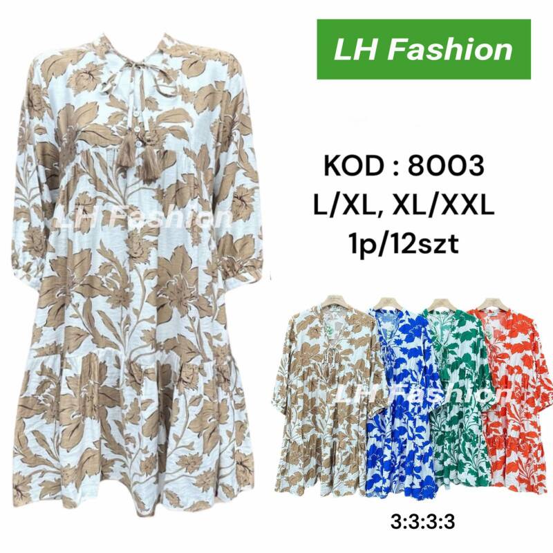 Sukienki damskie Roz L-2XL, Mix Kolor Paczka 12 szt 1