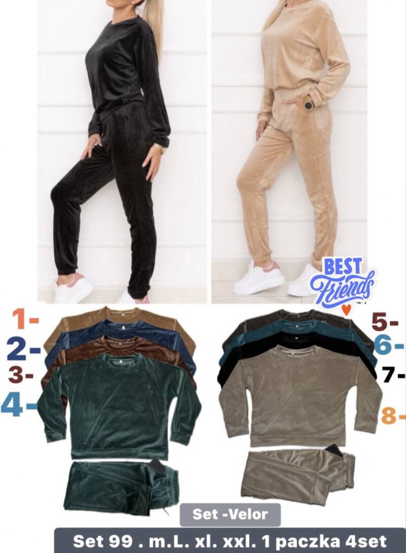 Komplet damskie Roz S/M-L/XL, Mix Kolor Paczka 4 szt