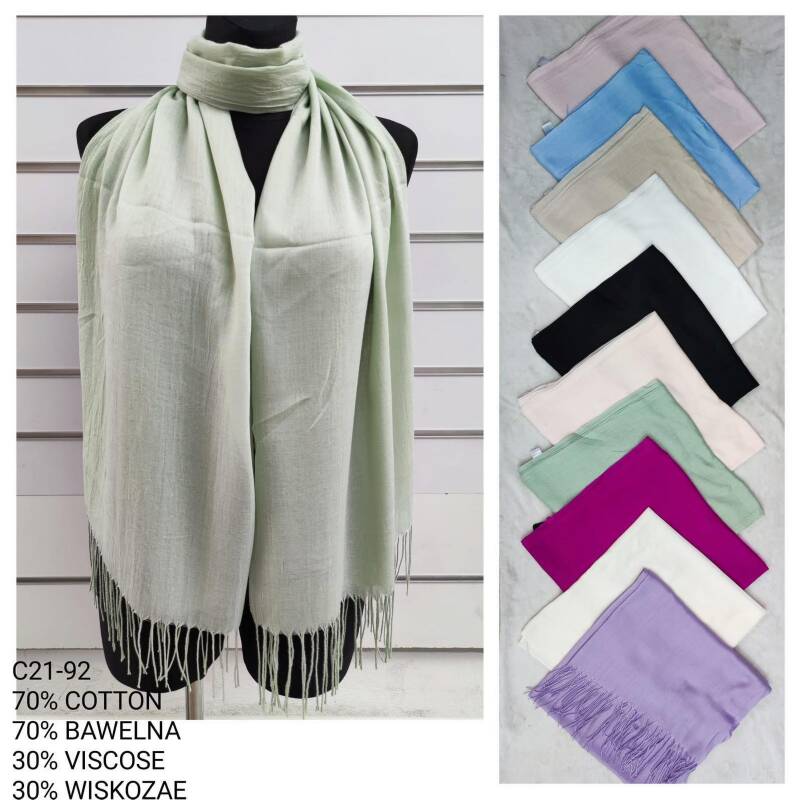 Szaliki damskie Roz Standard, Mix Kolor Paczka 12 szt