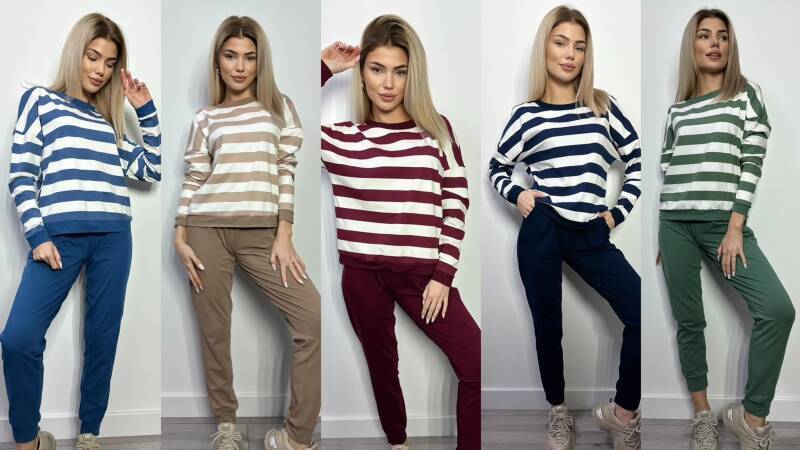 Komplet damskie (Polska produkt) Roz S-3XL Mix Kolor Paczka 5 szt