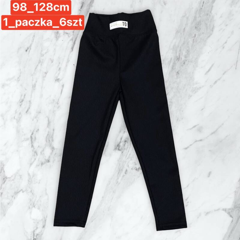 Leginsy dziewczęcy. Roz 98-128. 1 kolor Paczka 6 szt .