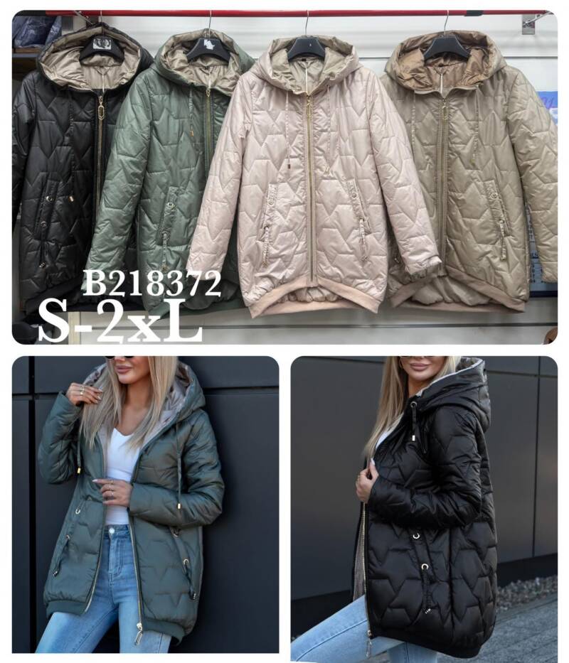 Kurtki damskie cienki Roz S-2XL, 1 Kolor Paczka 5 szt