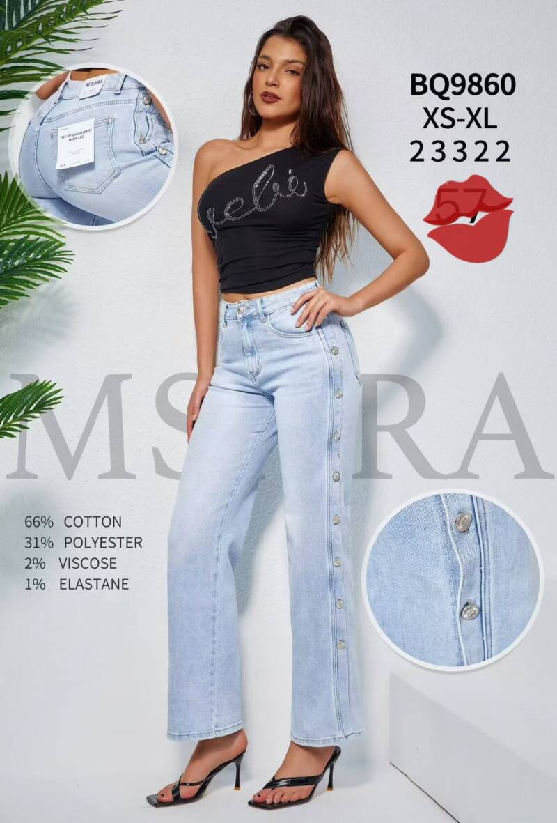 Spondnie damskie jeansy Roz XS-XL, 1 Kolor Paczka 12 szt 1