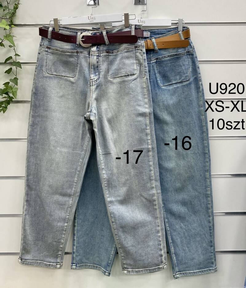 Spondnie damskie jeansy Roz XS-XL, 1 Kolor Paczka 10 szt 1